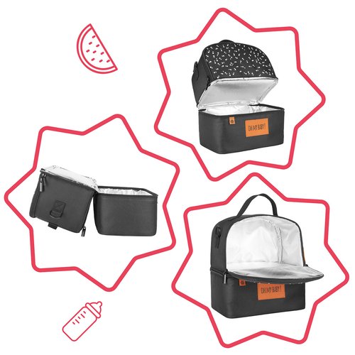 Pick and go multi pocket cooler bag black Badabulle La Redoute