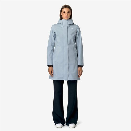 Halflang windjack met kap stephy bonded v lichtblauw K Way La Redoute