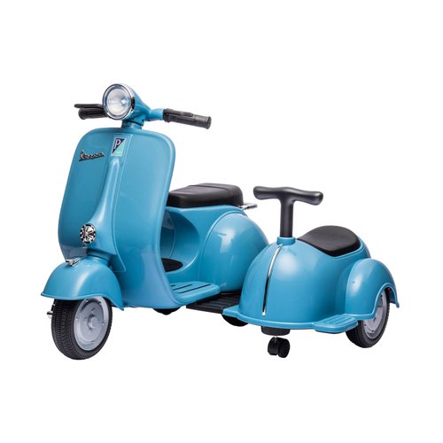 Scooter electrique enfant vespa 12v 1 place avec porteur vespa avec porteur Sweeek La Redoute