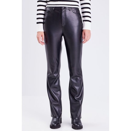 Pantalon flare simili cuir noir Cache Cache La Redoute