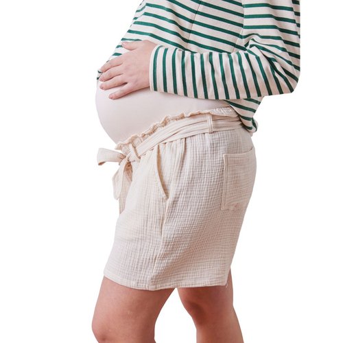 Short de grossesse en gaze de coton ecru Vertbaudet La Redoute