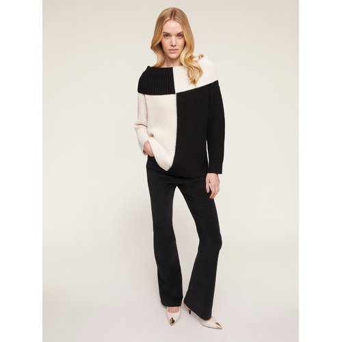 Pantalon flare cotelé noir best sale