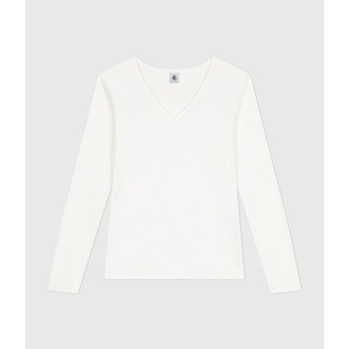 Iconic cotton t shirt with long sleeves Petit Bateau La Redoute