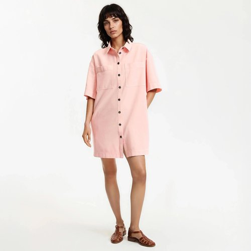 Short sleeve mini shirt dress La Redoute Collections | La Redoute