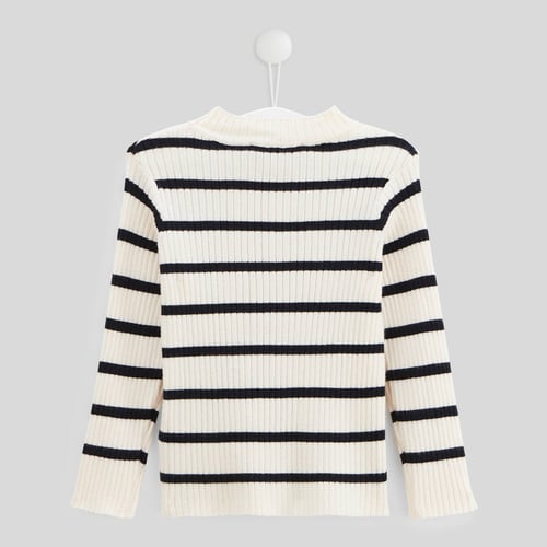 Pull Monoprix Rayures Color Block Pour Fille 10/12 Ans - Occasion Très Bon état