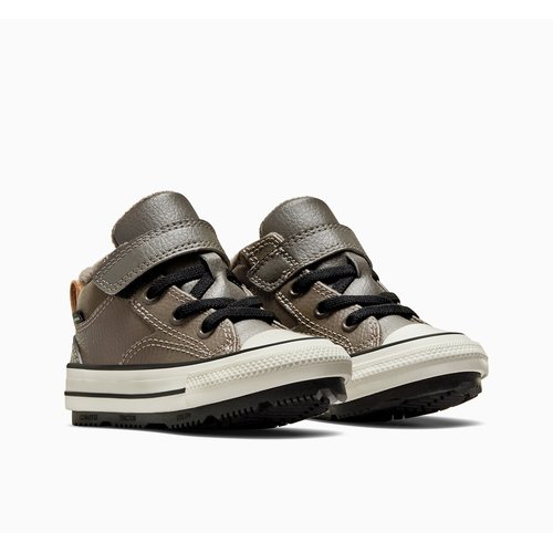 Kids all star malden street boot high top trainers in leather khaki Converse La Redoute