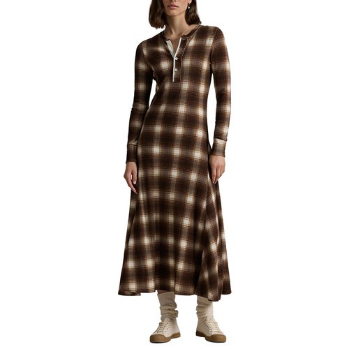 Checked cotton maxi dress check print Polo Ralph Lauren La Redoute