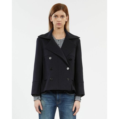 Short Pea Coat in Wool Mix