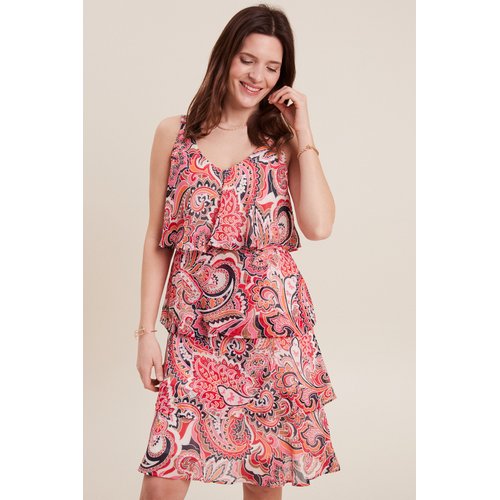 Robe evasee volantee