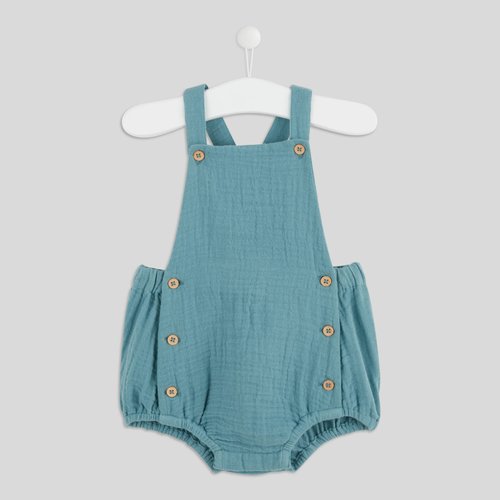 Barboteuse double ouverture unie en coton bio eucalyptus Bout chou La Redoute