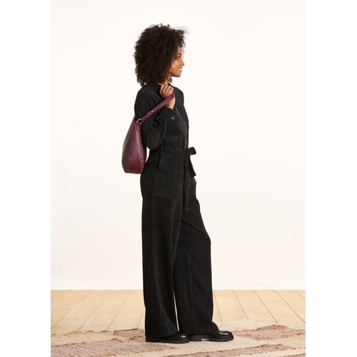 Combinaison Topshop Taille 10 - Velours Noir Avec Fentes Sur Les Côtés - Neuf Avec étiquettes !