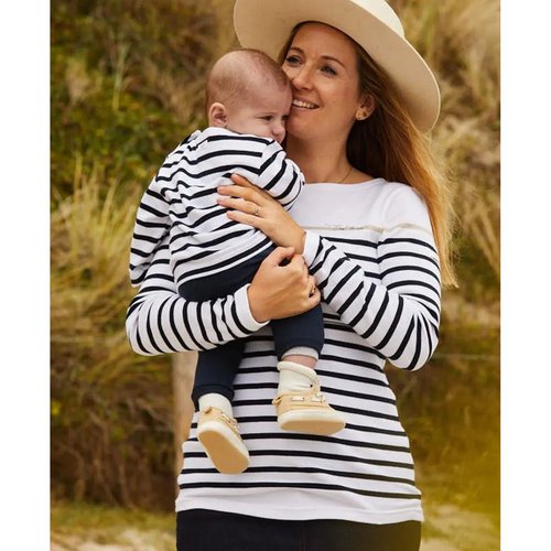 Mariniere BEBE Morgat marine coton bio Made in France coton biologique