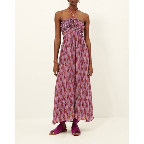Robe dos nu imprimee longue annialy violet orange Sessun La Redoute