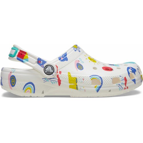 Clogs classic doofle print t weiss bedruckt Crocs La Redoute