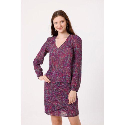Blouse fluide imprimee col v blondie imprime blondie Naf Naf La Redoute