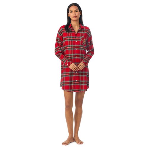 Liquette manches longues en coton Lauren Ralph Lauren carreaux rouge La Redoute