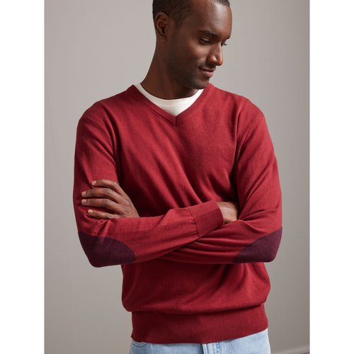 Pull col v coton soie et cachemire ciel chine Cyrillus La Redoute