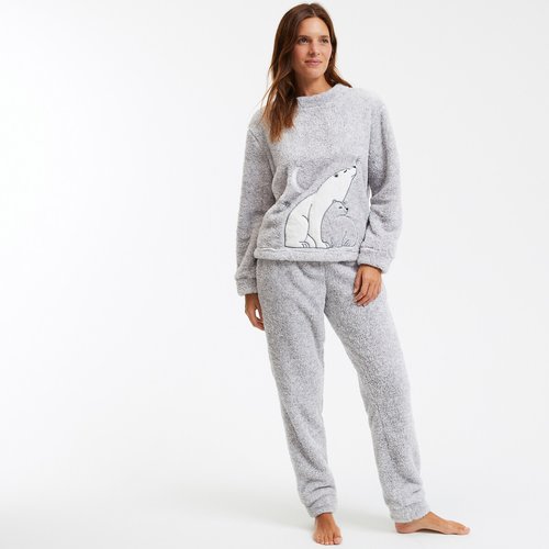 Polar fleece pajamas women's clearance