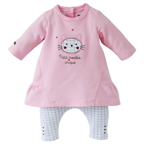 Combirobe petit modele unique bebe fille 1 6 mois rose Sucre D orge La Redoute