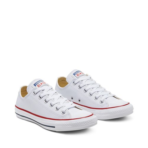 Chuck taylor all star cuir ox blanc Converse La Redoute