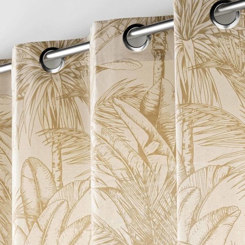 Paire de rideaux obscurcissant à motifs - Jaune - 140x260 cm - Polyester | Leroy Merlin