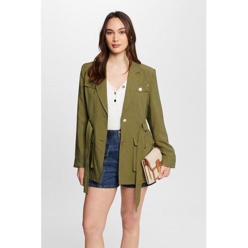 Veste fluide ceinturee vert kaki Morgan La Redoute