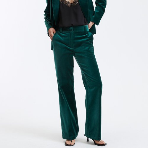 Pantalon flare en velours ras signature quentin La Redoute Collections La Redoute