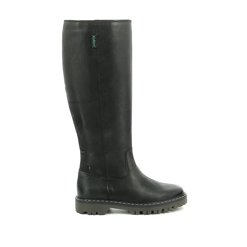 Bottes cuir kick deckboster noir Kickers La Redoute