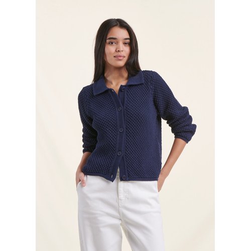 Gilet court bleu marine new arrivals