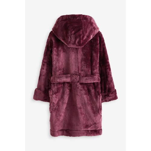 Peignoir en polaire douce au toucher figue violette Next La Redoute