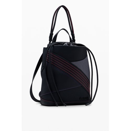 Sac desigual noir avec fleur on sale