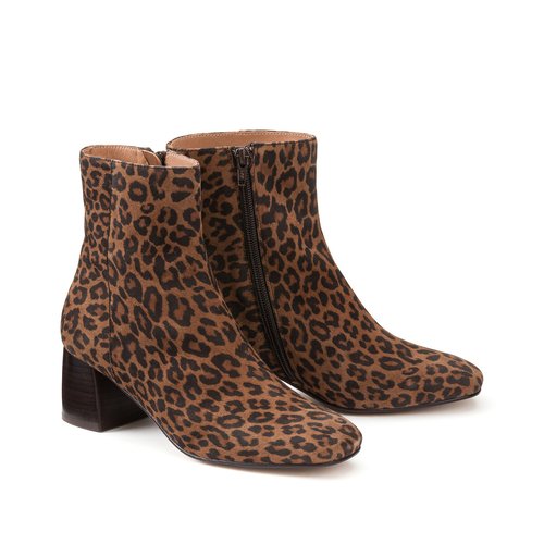 Leopard skin boots hot sale