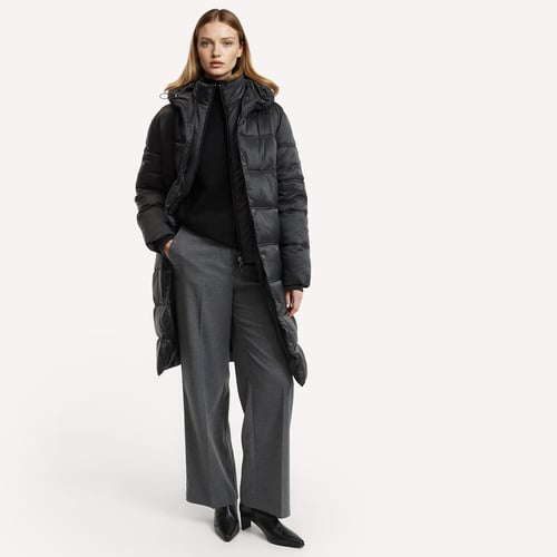 Doudoune Hiver Femme Matelassée Zippée Avec Capuche Amovible - Mi-longue, Légère, Taille Asiatique (prévoir Plus Grand)