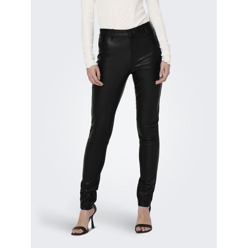 Pantalon en simili cuir onllena star taille moyenne skinny fit pantalon en simili cuir noir black Only La Redoute