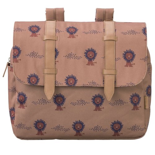 Cartable a4 maternelle lion marron bleu Fresk La Redoute