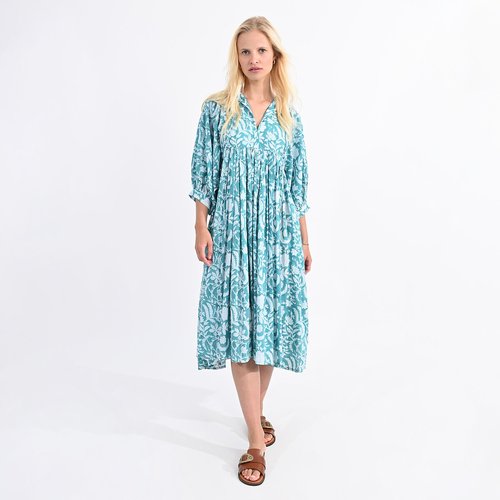 Robe longue imprimee turquoise Molly Bracken La Redoute