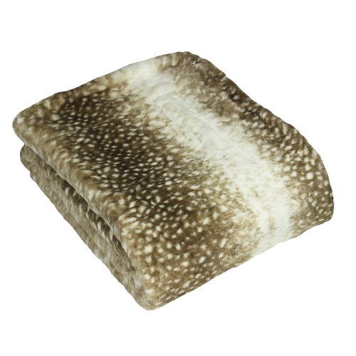 Fawn faux fur throw multi coloured Paoletti La Redoute