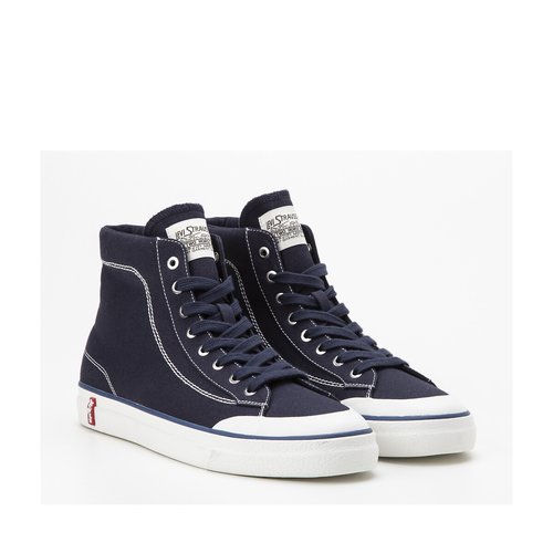 Ls2 mid high top trainers in canvas navy blue Levi s La Redoute