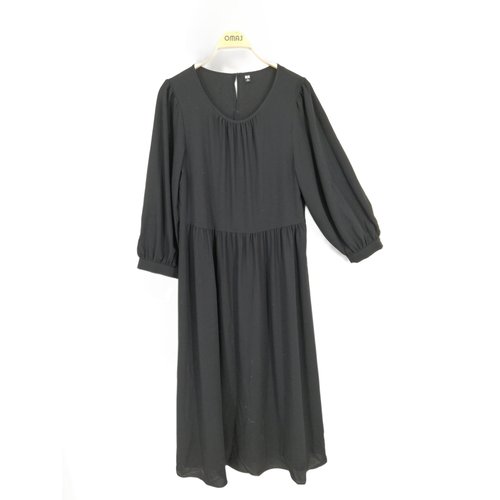 Robe mi longue bon etat noir Uniqlo La Redoute