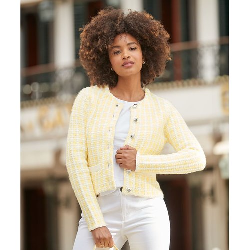 Gilet court laine melangee jaune Joe Browns La Redoute