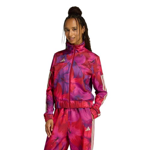 Bedrukte jas met rits farm rio bedrukt roze Adidas Sportswear | La