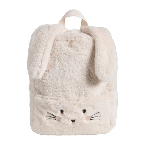 Sac a dos maternelle lapinou en imitation fourrure ecru Vertbaudet La Redoute
