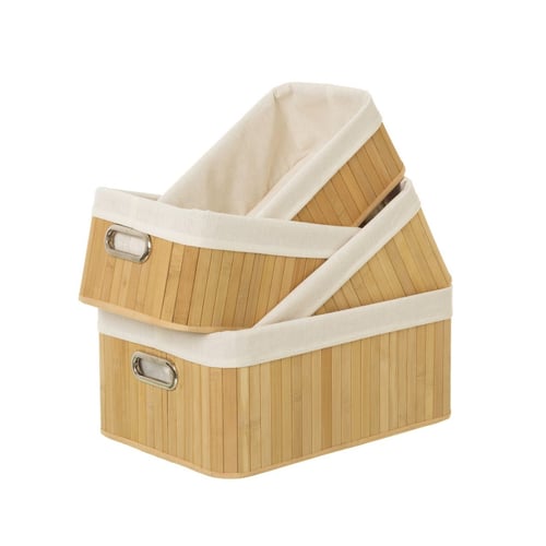 Lot De 4 Paniers De Rangement En Papier Tressé Avec Doublure - Tailles Différentes, Vert, Empilables