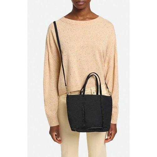 Sequined canvas tote bag small black Vanessa Bruno La Redoute