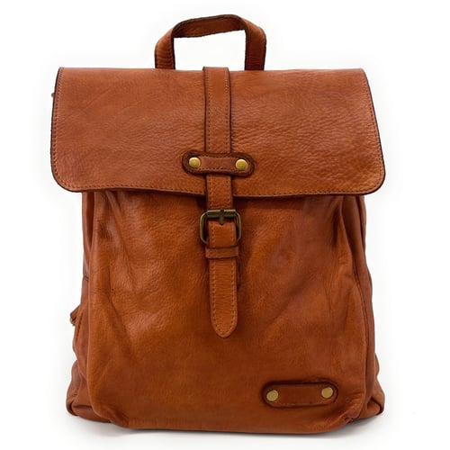 Sac à Dos En Cuir Vintage Berliner - Couleur Camel - Occasion Peu Servi