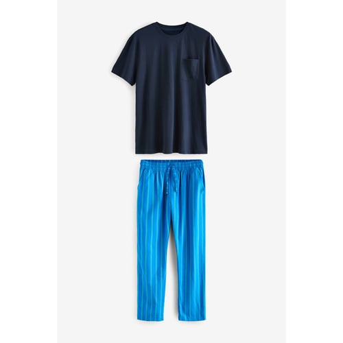 Pyjama Avec Bas Tissé NEXT - Lot De 2, 100% Coton, Manches Longues, Confortable Et Doux