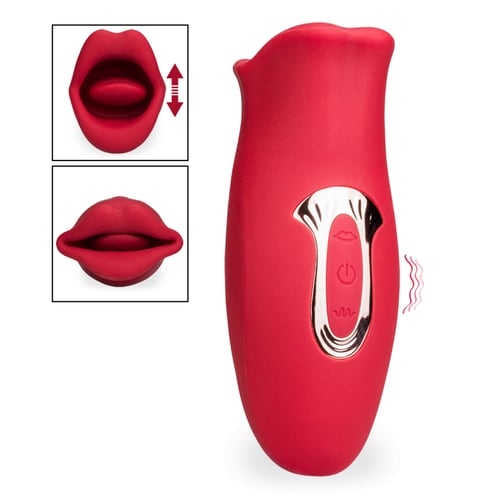Vibromasseur Féminin Love And Vibes - Stimulateur Clitoridien Bouche Et Langue, En Silicone, Référence TES-33-LV4