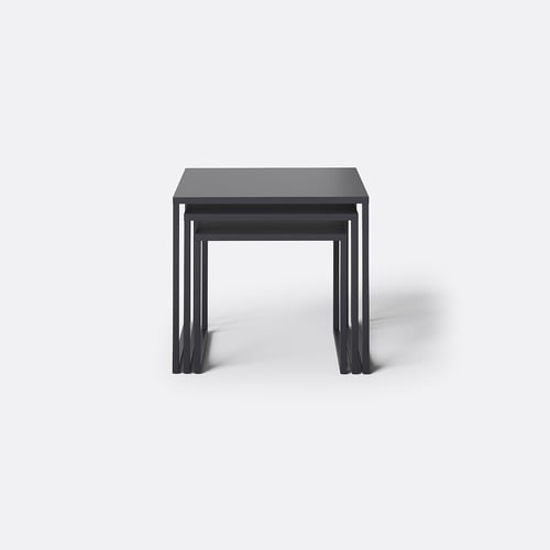 Lot de 3 tables basses gigognes métal acier, miva noir La Redoute Interieurs | La Redoute Lot de 3 tables basses gigognes métal acier, miva noir La Redoute Interieurs | La Redoute