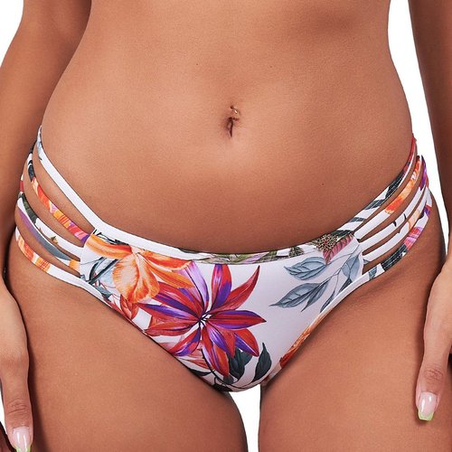 Bas de maillot de bain echancre et fronce aphrodite blanc Sun Playa La Redoute