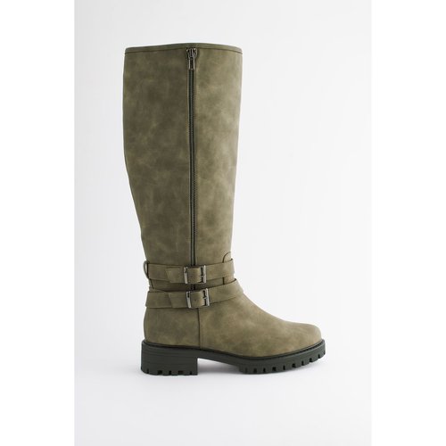 Bottes hauteur genou boucle pointure large gris Next La Redoute